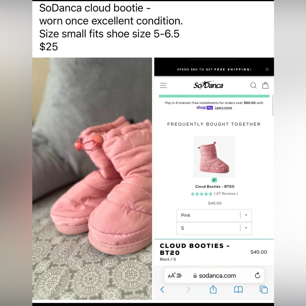 SoDanca Pink Cloud Booties